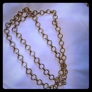 Long golden chain necklace